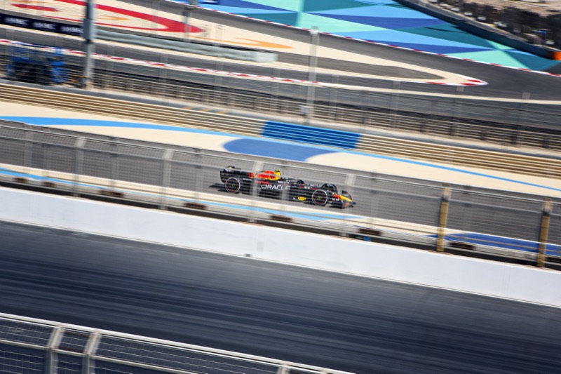 Red Bull Formula 1 car, motion blur, Bahrain