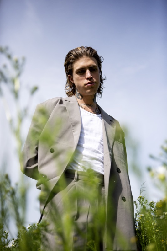 Portrait in a field, editorial