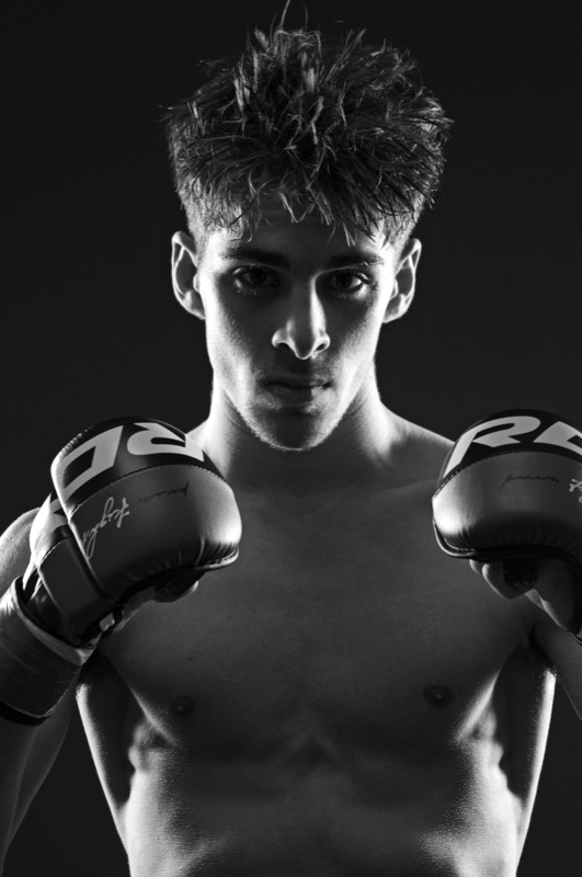 Boxer portrait, studio