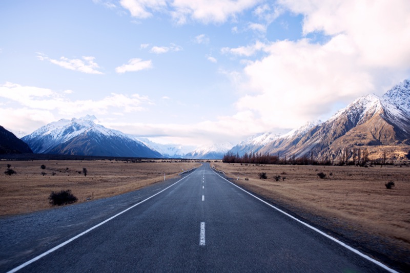 Open road, South Island, New Zealand