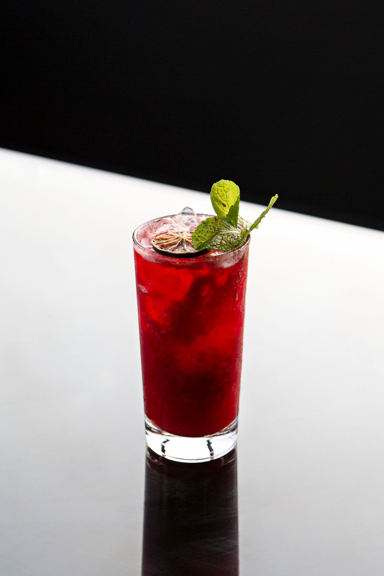 Red cocktail, studio photography